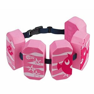 Beco 96071-4 - Cinturón de natación con 5 flotadores, ayuda a la natación para niños de 2 a 6 años, 15-30 kg, rosa, certificado TÜV y GS