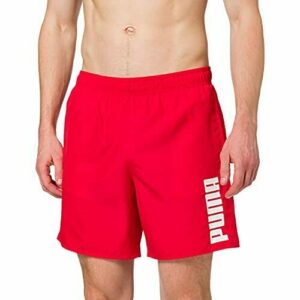 PUMA Hombre Swim Men's Mid Shorts Traje de baño, Rojo, L