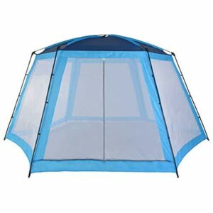 vidaXL Carpa para Piscinas Accesorios para Jardín Terraza Patio Exterior Aire Libre Piscina SPA Protección Refugio Sombra 590x520x250cm Azul