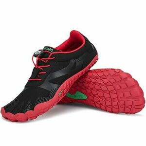 SAGUARO Zapatillas Minimalistas Hombre Mujer Zapatillas de Trail Respirables Zapatillas de Barefoot Ligera Escarpines de Agua Zapatos Running Stil: A Rojo Gr.43