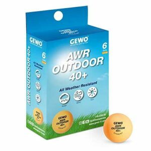 GEWO Tischtennisball Awr Outdoor 40+ Pelota de Tenis de Mesa, Adultos Unisex, Naranja