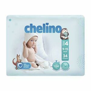 Chelino Pañales infantiles Talla 4 (9-15kg), 34 unidades