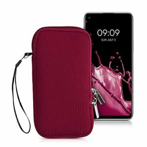 kwmobile Estuche de Neopreno Universal para Smartphone - Funda Protectora con Cremallera para XL - 6,7/6,8" Rojo