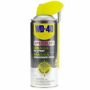 WD-40, Grasa En Spray de WD-40 Specialist, Fórmula anti goteo de larga duración grasa para lubricar mecanismos con propiedades de adhesión, 400 ml