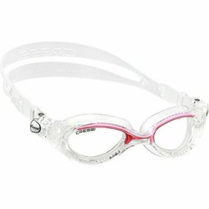 Cressi Flash Swim Goggles Gafas de Natación Premium para Adultos 100% Anti UV, Transparente/Rosa, Talla Única