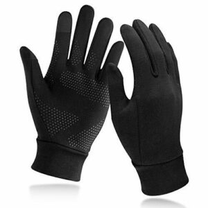 Unigear Guantes Running Correr Pantalla Táctil Guantes Primera Capa para Actividades al Aire Libre Senderismo,Corriendo,Senderismo,Viajes,Carrera,Ciclismo, Otoño e Invierno