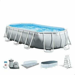 Intex 26796NP - Piscina desmontable ovalada prism frame intex 503x274x122 cm con depuradora