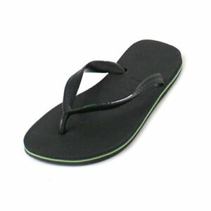 Havaianas Brasil Logo, Sandalias Unisex Adulto, Black/Black, 39/40