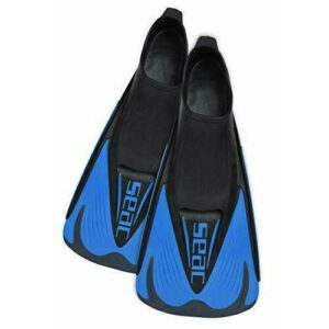 SEAC Speed S Aletas Cortas de natación para Entrenamientos en la Piscina y en el mar, Unisex, Azul/Negro, 44/45