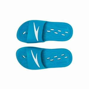 Speedo Junior Slide Sandalias deslizantes Junior Unisex, Azul/Blanca, 4