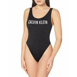 Calvin Klein Scoop Back One Piece-RP Traje de baño de una Sola Pieza, Pvh Black, S para Mujer