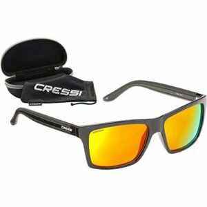 Cressi Rio Sunglasses Gafas de Sol Deportivo Polarizados, Unisex Adultos, Negro/Amarillo, Talla única