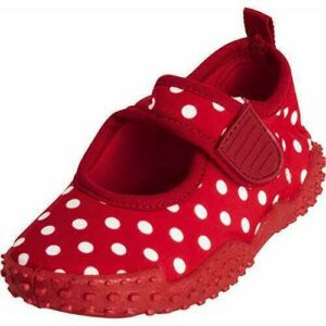 Playshoes Zapatillas de Playa con protección UV Puntos Zapatos de Agua, Niñas, Rojo/Blanco (Red/White), 20/21 EU