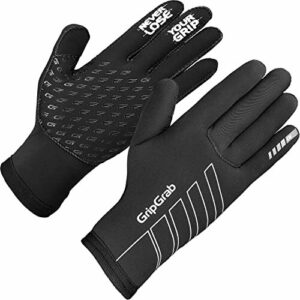 GripGrab Neoprene Winter Cycling Gloves Touchscreen Windproof Rainy Weather Full-finger Stretch Anti, Guantes Ciclismo Invierno Unisex Adulto, Negro, L