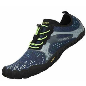 SAGUARO Barefoot Zapatos de Trail Running Hombre Mujer Minimalistas Escarpines Zapatillas de Deportes Acuáticos Secado Rápido para Exterior Interior, Azul 43