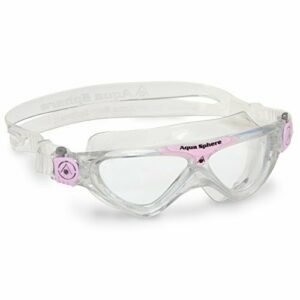 Aquasphere Vista Junior Máscara/Gafas de Natación Transparente y Rosa - Lente Transparente, mayores de 6 años
