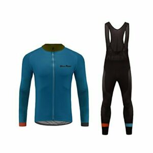 UGLY FROG Ropa Ciclismo Hombre Invierno Chaqueta de Ciclismo de Manga Larga+Pantalones de Acolchado 3D para Hombres de Invierno Conjunto de Ropa de Ciclismo de Lana Térmica HSuitZR09