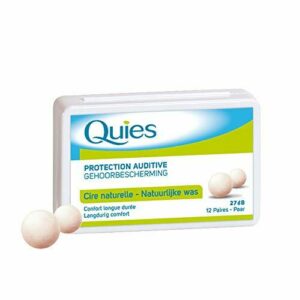 Quies – Tapones para los oídos de cera natural – Lote de 12 pares