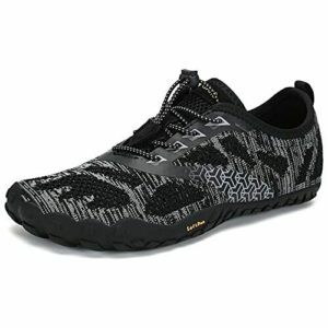 SAGUARO Hombre Mujer Zapatillas Barefoot Minimalistas Calzado de Training Ligeras Cmodas para Caminar Senderismo Ciclismo Trail Running Trekking Playa Agua, Ébano Negro, 41 EU