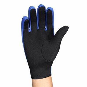 DAUERHAFT Guantes de Surf Guantes de Neopreno Resistentes al Desgaste Cierre Ajustable de Gancho y Bucle, para Buceo, natación de Invierno(Dark Blue, M)