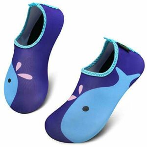 SAGUARO Escarpines Niño Niña Zapatillas para Agua Zapatos de Río Playa Calzado Deportes Acuáticos para Piscina Buceo Surf Natación Nadar Mares Vela Rocas, Azul Baya, 24/25 EU