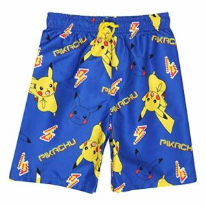 Popgear Pokemon Pikachu Running AOP Boys Swim Shorts Blue/Yellow baño, 11-12 Years para Niños