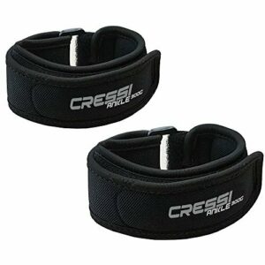 Cressi Ta200001 Tobilleras de Lastre, Unisex Adulto, Negro, Talla Única