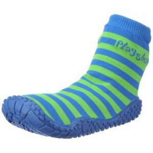 Playshoes Zapatillas de Playa con protección UV Raya, Zapatos de Agua, Unisex niños, Verde/Azul (Green/Blue), 26/27 EU