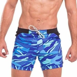 Okwin bañador Trajes de baño de Camouflage de Hombres de natación Pantalones Cortos para Tabla Bermuda de Surf de Playa Shorts