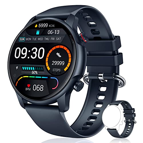 Smartwatch Reloj Inteligente Hombre con Llamada - Impermeable IP68 Pulsera Actividad, Pulsómetro Monitor de Sueño Podómetro de Actividad 1.32'', Hombre para Android y iOS