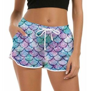 Rave on Friday Pantalones Cortos de Natación para Mujer Playa de Secado Rápido 4D Impresa de Baño Shorts de Natación Niña Transpirables para Gimnasio, Entrenamiento Casual y Deportivo XXL