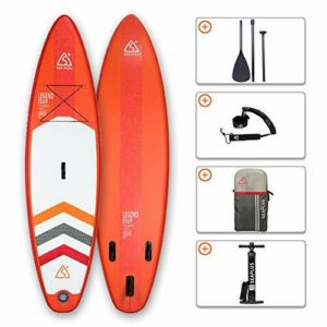 SEAPLUS Tabla de Paddle Surf Hinchable Sup Inflatable Stand up Paddle Board LB-R 10’8”*32”*6” con Inflador/Remo de Aluminio/Mochila/Leash/Fin, Carga hasta 130 Kg