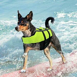 Namsan Chaleco Salvavidas para Perros Chaleco Reflectante para Mascotas con Ajustable Seguridad Natación Chaleco para Medio Perro-M
