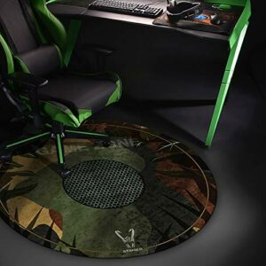 Woxter Stinger Floorpad Camouflage - Alfombrilla Gaming de Suelo, Tapete Protector para Suelo - Resistente al Agua, Lavable, 100% Microfibra, Diámetro 120 cm, Color Camuflaje