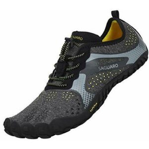 SAGUARO Barefoot Zapatos de Trail Running Hombre Mujer Minimalistas Escarpines Zapatillas de Deportes Acuáticos Secado Rápido para Exterior Interior, Negro 41