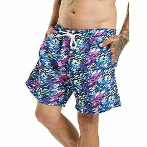 Urban Classics Badehose Multicolor Swim Shorts Bañadores Ajustados para Hombre, Blue/Pink, XL