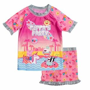 Peppa Pig Party Girls Swimming Top and Shorts Pink 7-8 Years
