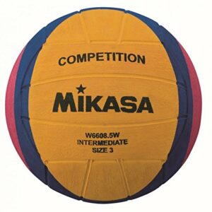 MIKASA W660 8.5 W Competition Intermediate Agua Fútbol/Agua Water Polo, Amarillo/Lila/Magenta, 3