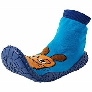 Playshoes Calcetines de Playa con protección UV Die Maus, Zapatos de Agua, Unisex niños, Azul/Naranja (Blue/Orange), 28/29 EU