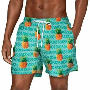 URBAN CLASSICS Bañador Hombre Bermudas Cortos, Shorts de Baño para Natación, Secado Rápido para Vacaciones, Color: pineapple aop, Talla: 5XL