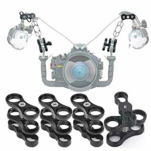 Soporte de Abrazadera de Bola de Aluminio para Sistema de Bandeja de luz subacuática, cámara de Buceo de fotografía