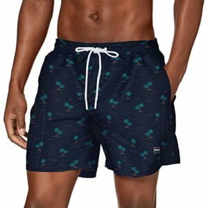 URBAN CLASSICS Bañador Hombre Bermudas Cortos, Shorts de Baño para Natación, Secado Rápido para Vacaciones, Color: island aop, Talla: 3XL