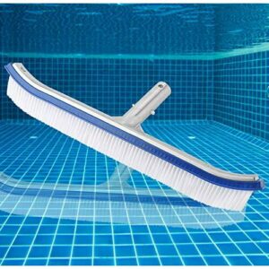 Cepillo de Piscina Cabeza 18 Pulgadas Piscina Cepillo de Pared Herramientas de Limpieza Manija de Aluminio para Piscinas de Aguas Termales de Estanque SPA