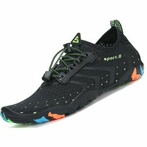 SAGUARO Unisex Zapatos de Agua Deportes Acuáticos Calzado de Natación Escarpines Hombre Mujer para Buceo Snorkel Surf Piscina Playa Vela Mar Río Aqua Cycling, Negro 46