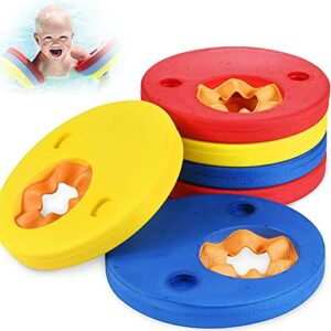 Flotador de Brazos para Niños, 6 Piezas Discos Flotantes, Flotadores de Espuma, Colores Brillantes, Fáciles de Identificar, para niños 3-6 años Aprender a Nadar Actividades de Playa Piscina