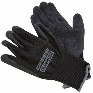Cressi Defender Gloves 2mm Guantes de protección para Buceo en Dynema/HPPE, Unisex Adulto, Negro, M