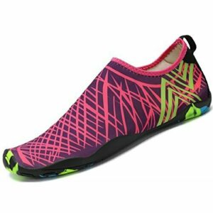 Saguaro Verano Zapatos de Agua Secado Rápido Transpirable Calzado de Natación Playa Surf Ultraligero Antideslizante Mujer Zapatillas Hombre,New Rojo 41