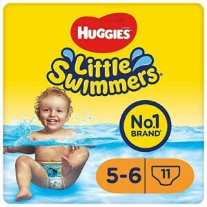 HUGGIES Little Swimmers Pañal Bañador Desechable para bebés, Talla 5-6 (33 Unidad), con barreras anti-escapes para una máxima protección en el agua