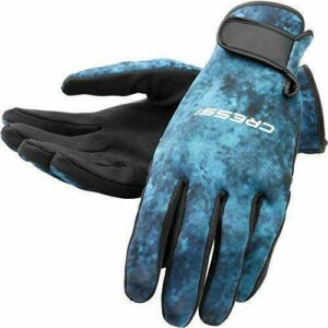 Cressi Hunter Gloves Guantes de Neopreno de 2mm para Actividades acuáticas, Unisex-Adult, Camuflaje Azul, L