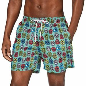 Urban Classics Pantalones Cortos de Natación Pattern Bañador para Hombre, Calavera AOP, L